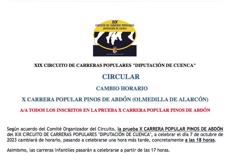 CIRCULAR OLMEDILLA